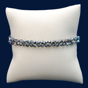 Bransoletka Gémeaux Swarovski Elements® kolor silver night srebro 925