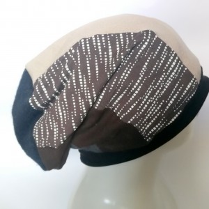 czapka damska szyta patchworkowo smerfetka