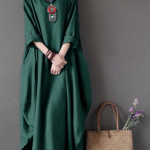 zielona sukienka oversize bawełna – sukienka rozmiar M