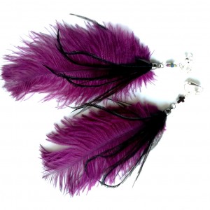 klipsy pióra etno boho lekkie bali orient