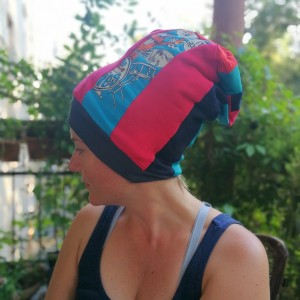 czapka dziecięca  szyta patchworkowo smerfetka