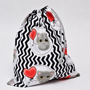 Worek na buty worek na kapcie do przedszkola do szkoły worek szkolny na ubrania kotki z balonem