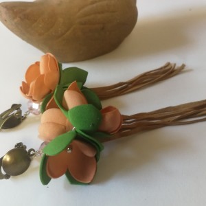 klipsy etno boho wiszące długie lekkie