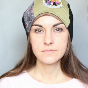 czapka damska wyszywana w stylu boho