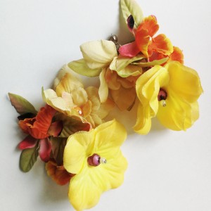 Kolczyki kwiatowe wkrętki wiszące