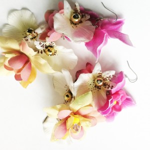 Kolczyki kwiatowe kolczyki wiszące