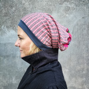 czapka na podszewce damska wiosenna- jesienna