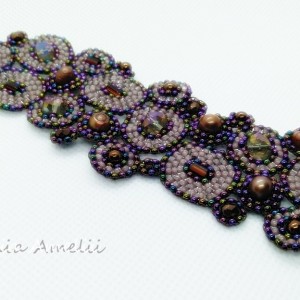 koralikowa łąka brązowe perły kryształy