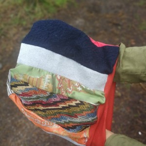 czapka damska patchworkowa smerfetka