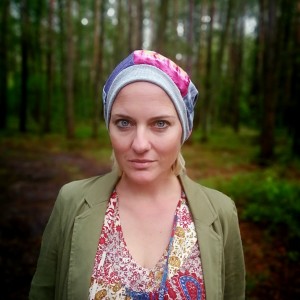 czapka damska patchworkowa smerfetka