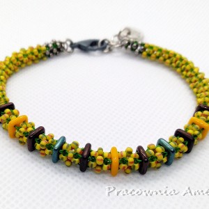 optymistyczna bransoletka męska/unisex  beading