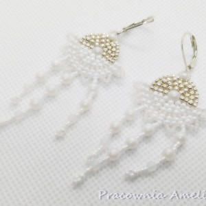 ślubne koronki cellular brick stitch