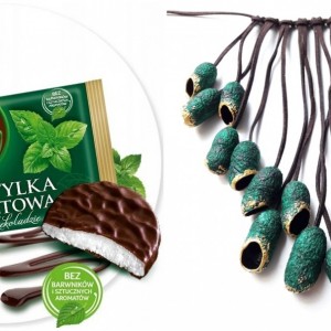 Naszyjnik z jedwabnych kokonów