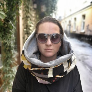 komin patchworkowy na podszewce miękki, miły