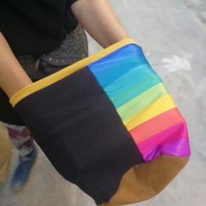 czapka damska patchworkowa smerfetka