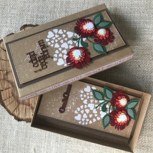 012 Folkowy komplet ślubny kartka w pudełku II