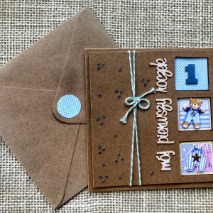 018 Kartka na roczek dla chłopca