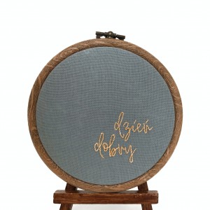 Obrazek haftowany "dzień dobry"