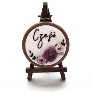 Obrazek haftowany CZEŚĆ