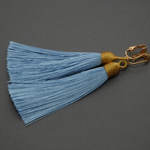 kolczyki lub klipsy z chwostami (niebieskie)