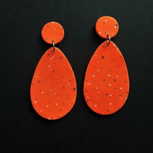 kolczyki pomarańczowe