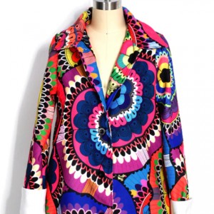 płaszcz kolorowy energetyczny damski rozmiar M