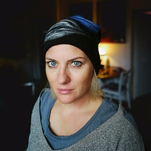 czapka wełniana szara handmade zimowa