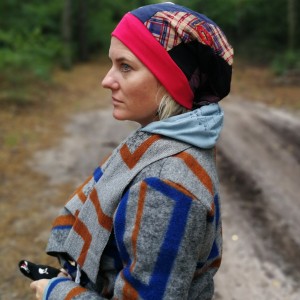 czapka patchworkowa na podszewce