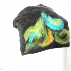 czapka wełniana  handmade zimowa