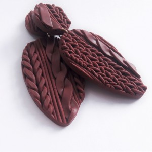 kolczyki z modeliny sweterkowe