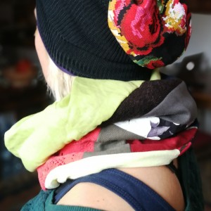 czapka patchworkowa na podszewce