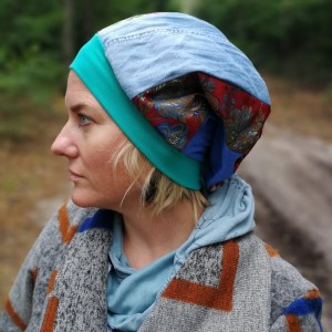 czapka patchworkowa na podszewce