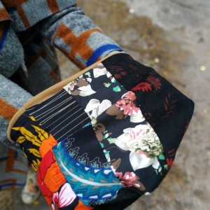 czapka patchworkowa na podszewce