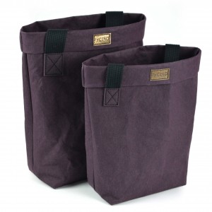 MAŁA EKO TORBA Z PAPIERU BIGBAG WEGE PLUM S - SHOPPERKA DAMSKA