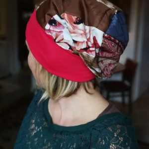 czapka patchworkowa na podszewce