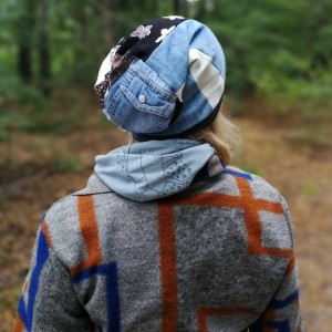 czapka patchworkowa na podszewce