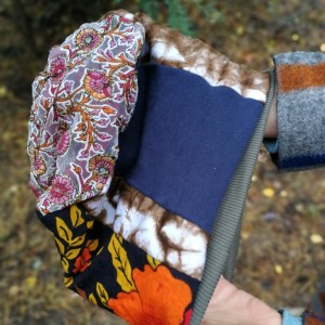 czapka patchworkowa na podszewce