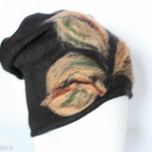 czapka wełniana  handmade zimowa