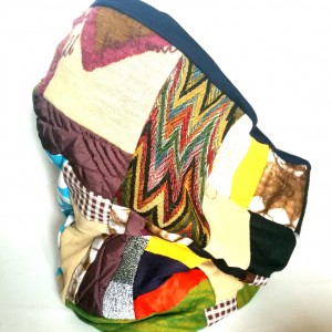 komin patchworkowy na podszewce