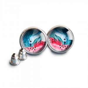 Arbuz kolczyki wkrętki