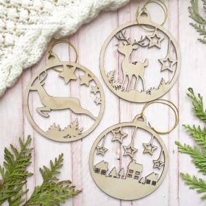 Zestaw ozdób świątecznych