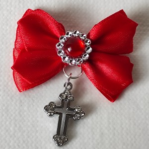 Czerwona Kokardka na Szczęście do Wózka