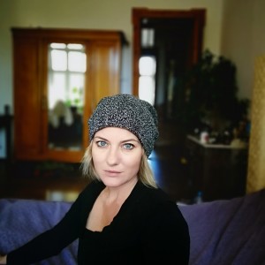 Czapka damska melanż szara