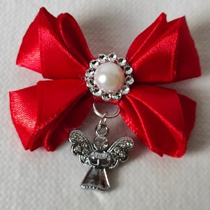 Czerwona Kokardka na Szczęście do Wózka