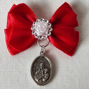 Czerwona Kokardka na Szczęście do Wózka