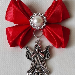 Czerwona Kokardka na Szczęście do Wózka