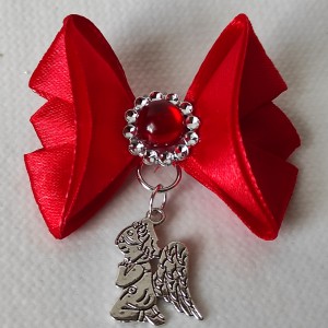 Czerwona Kokardka na Szczęście do Wózka