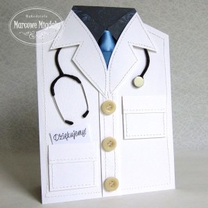 Kartka Fartuch Lekarski, podziękowanie dla lekarza