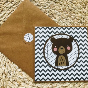 016 MISIOWA KARTKA NA URODZINY,NARODZINY LUB ROCZEK