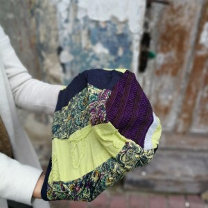 czapka na podszewce uniwersalna patchworkowa